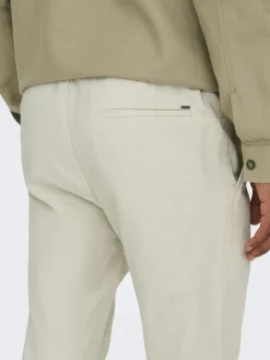 Only & Sons Hosen*ONSLINUS CROP 0007 COT LIN PNT NOOS Silver Lining