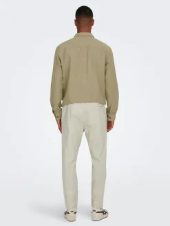 Only & Sons Hosen*ONSLINUS CROP 0007 COT LIN PNT NOOS Silver Lining