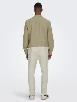 Only & Sons Hosen*ONSLINUS CROP 0007 COT LIN PNT NOOS Silver Lining