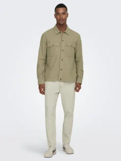 Only & Sons Hosen*ONSLINUS CROP 0007 COT LIN PNT NOOS Silver Lining