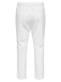 Only & Sons Hosen*ONSLINUS CROP 0007 COT LIN PNT NOOS Bright White