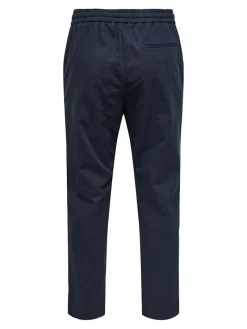 Only & Sons Hosen*ONSLINUS CROP 0007 COT LIN PNT NOOS Dark Navy