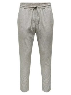 Only & Sons Hosen*ONSLINUS CROP LIFE 0006 LIN MIX PNT teak