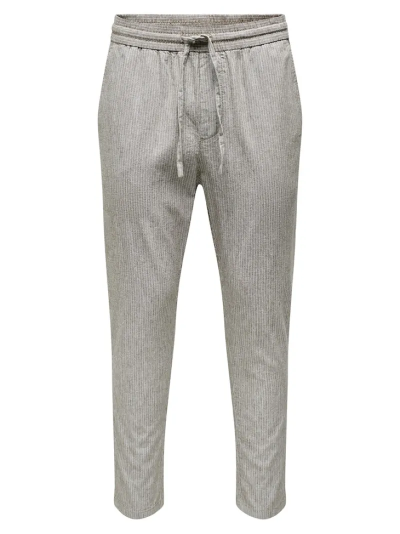 Only & Sons Hosen*ONSLINUS CROP LIFE 0006 LIN MIX PNT teak