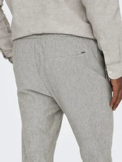 Only & Sons Hosen*ONSLINUS CROP LIFE 0006 LIN MIX PNT teak