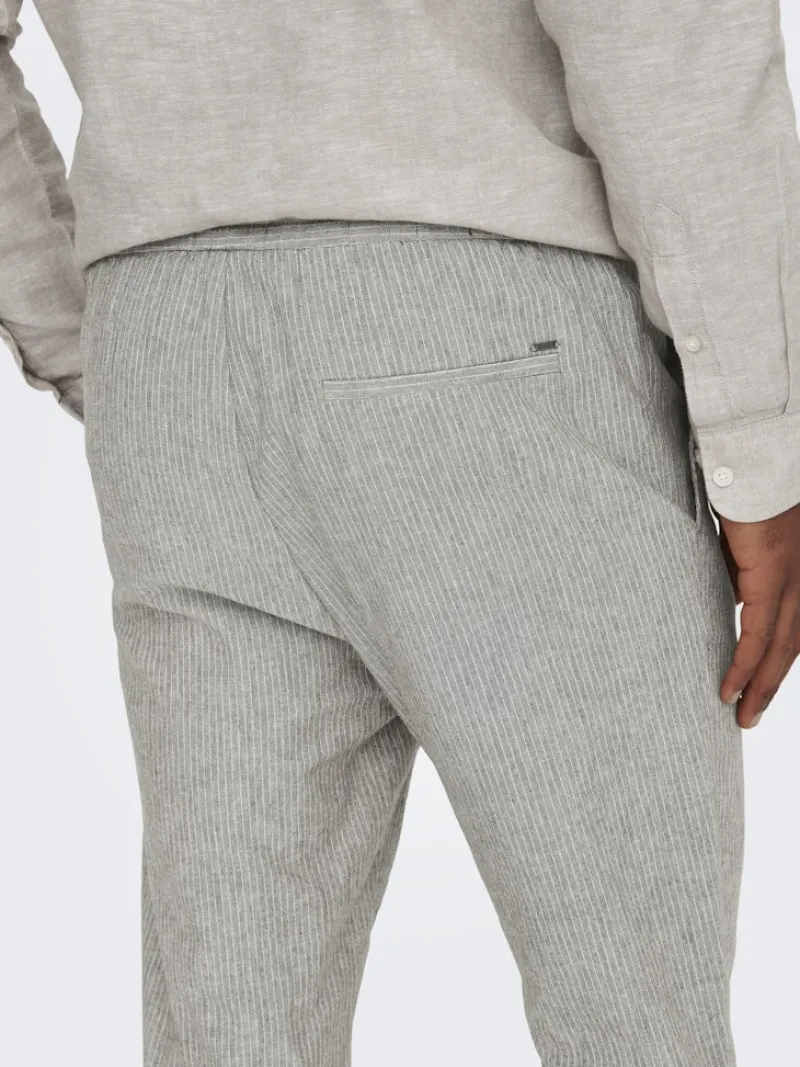 Only & Sons Hosen*ONSLINUS CROP LIFE 0006 LIN MIX PNT teak