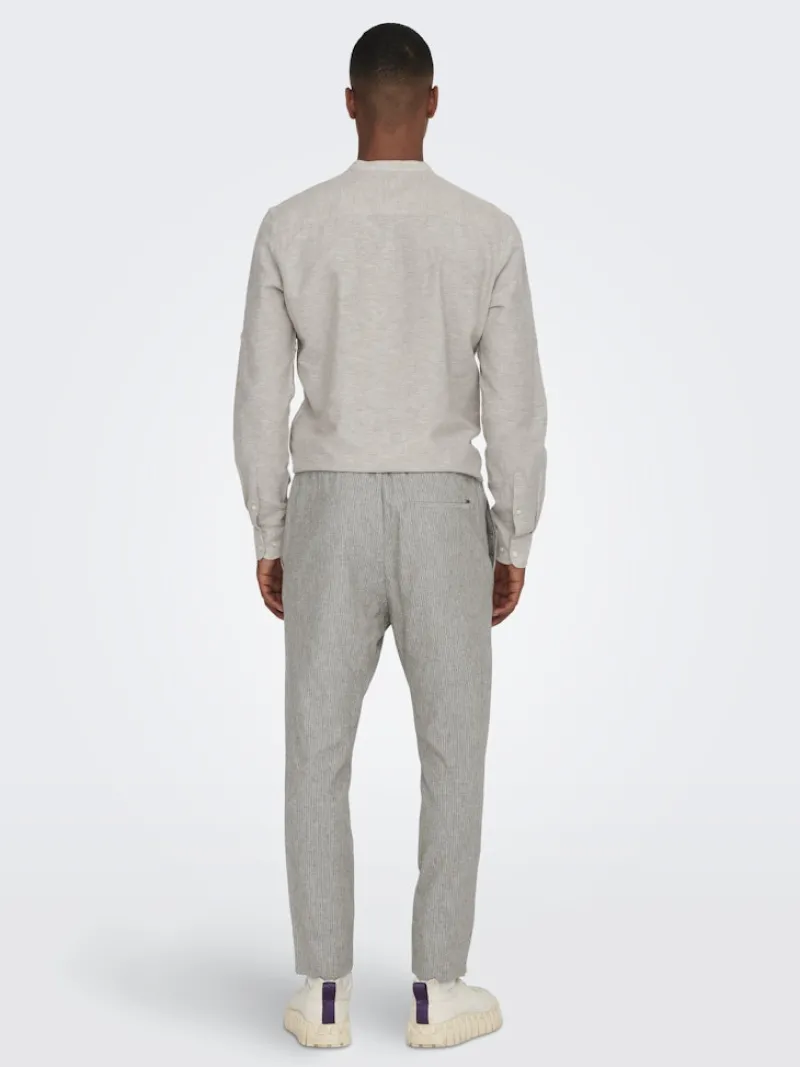 Only & Sons Hosen*ONSLINUS CROP LIFE 0006 LIN MIX PNT teak