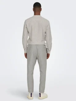 Only & Sons Hosen*ONSLINUS CROP LIFE 0006 LIN MIX PNT teak