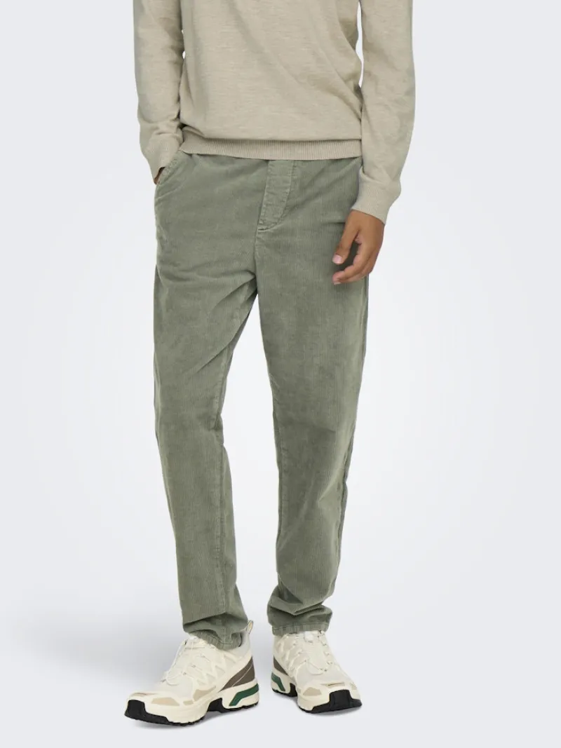 Only & Sons Hosen*ONSLINUS TAP CORDUROY 0185 PANT NOOS Castor Gray