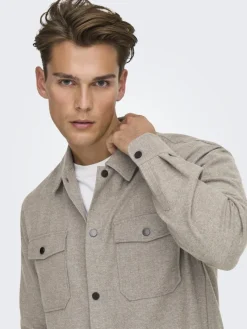 Only & Sons Hemden*ONSMARK BRUSHED 0353 OVERSHIRT NOOS Falcon