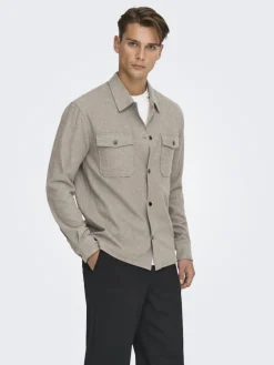 Only & Sons Hemden*ONSMARK BRUSHED 0353 OVERSHIRT NOOS Falcon