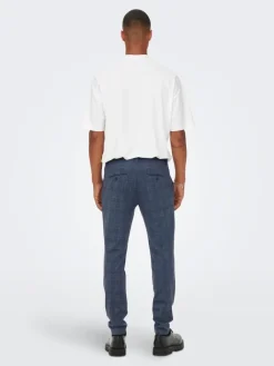 Only & Sons Hosen|Big Boys*ONSMARK SLIM CHECK PANTS 9887 NOOS Dress Blues