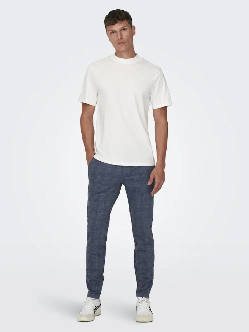Only & Sons Hosen|Big Boys*ONSMARK SLIM CHECK PANTS 9887 NOOS Dress Blues