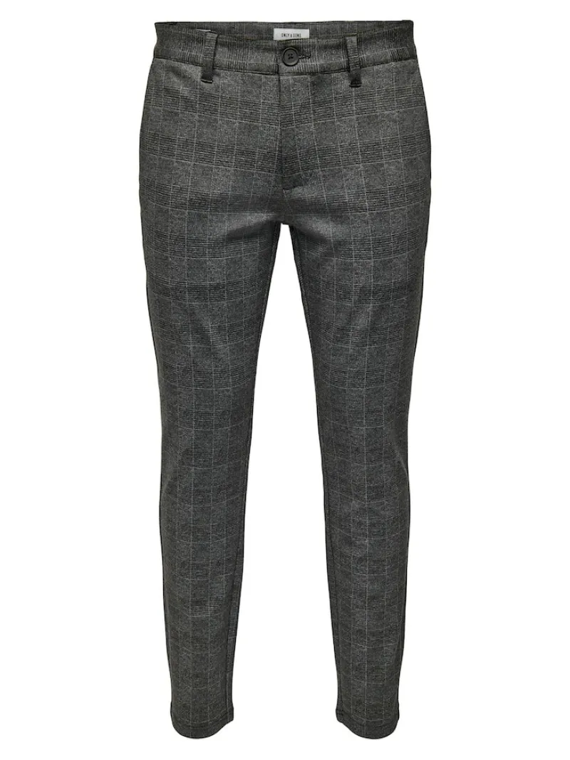 Only & Sons Hosen|Big Boys*ONSMARK SLIM CHECK PANTS 9887 NOOS Black
