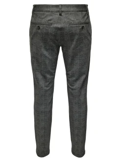 Only & Sons Hosen|Big Boys*ONSMARK SLIM CHECK PANTS 9887 NOOS Black