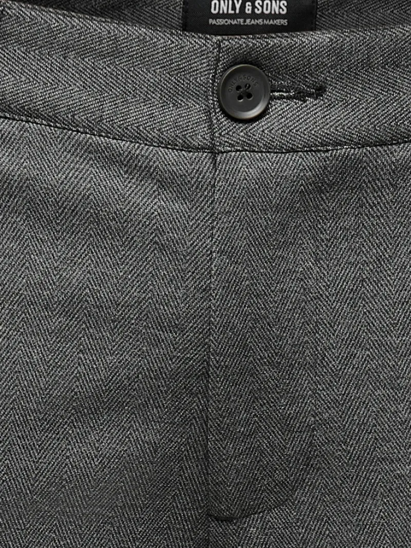 Only & Sons Hosen|Big Boys*ONSMARK SLIM HERRINGBONE 2911 PANT NOOS Black