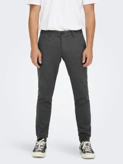 Only & Sons Hosen|Big Boys*ONSMARK SLIM HERRINGBONE 2911 PANT NOOS Black