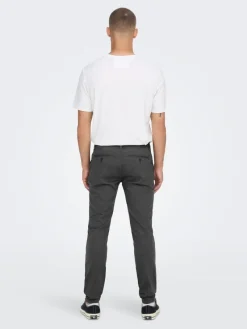 Only & Sons Hosen|Big Boys*ONSMARK SLIM HERRINGBONE 2911 PANT NOOS Black
