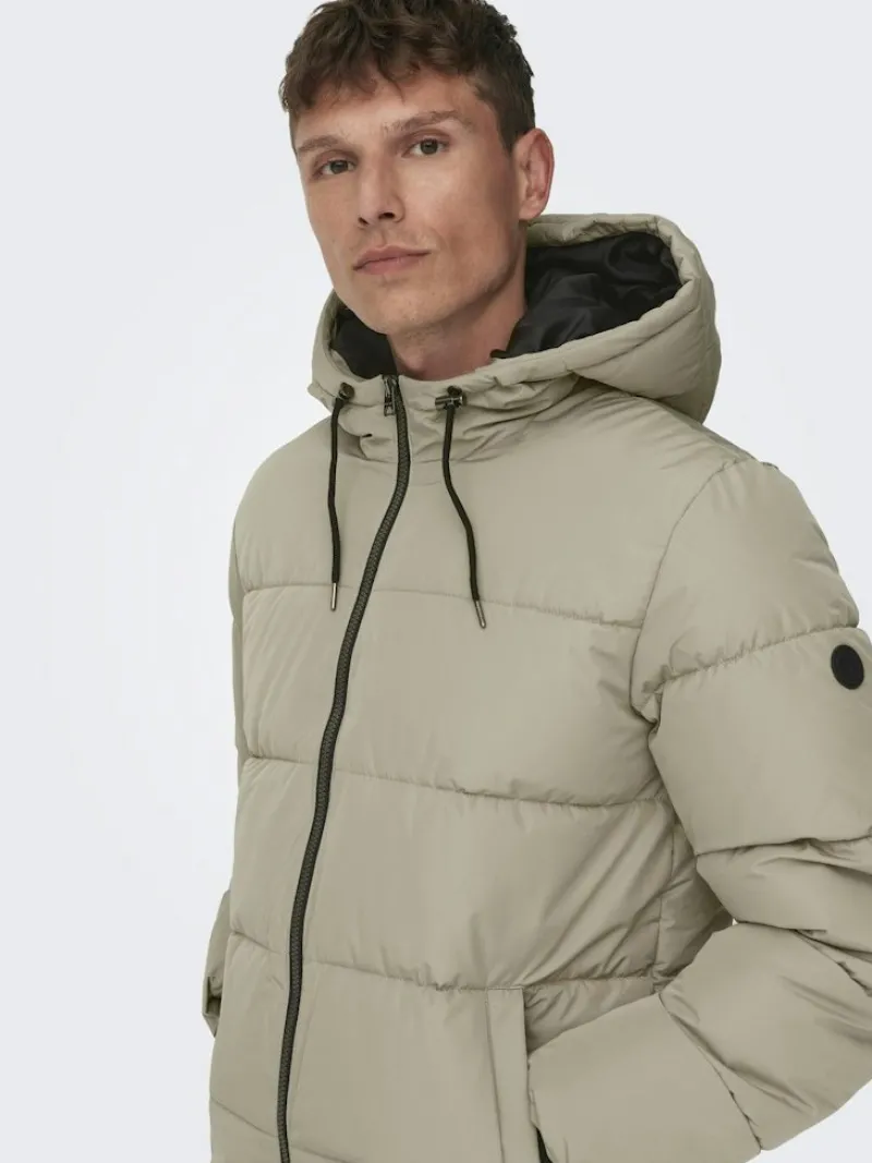 Only & Sons Jacken*ONSMELVIN LIFE HOOD PUFFER JACKET OTW VD Vintage Khaki