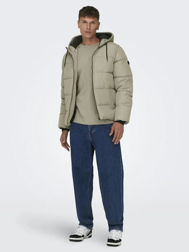 Only & Sons Jacken*ONSMELVIN LIFE HOOD PUFFER JACKET OTW VD Vintage Khaki