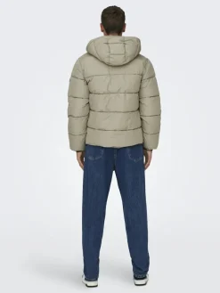 Only & Sons Jacken*ONSMELVIN LIFE HOOD PUFFER JACKET OTW VD Vintage Khaki