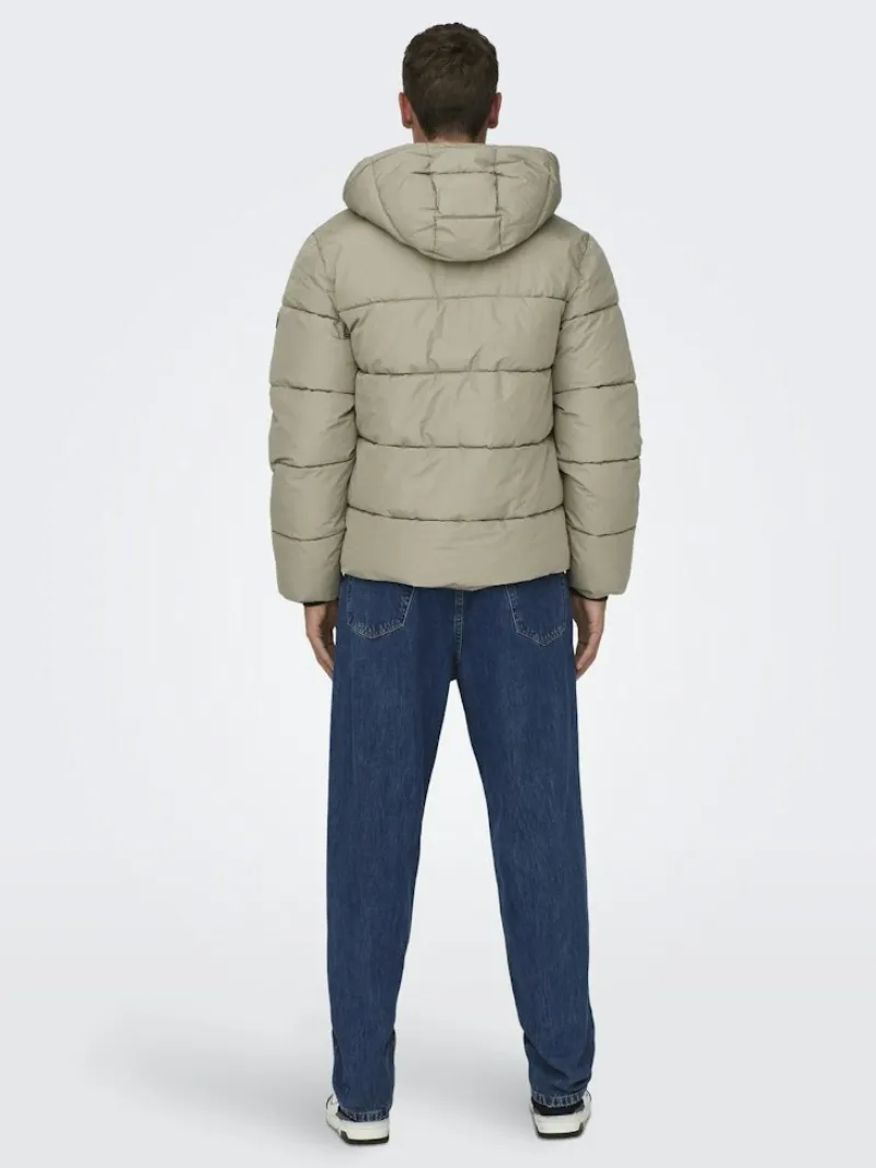 Only & Sons Jacken*ONSMELVIN LIFE HOOD PUFFER JACKET OTW VD Vintage Khaki