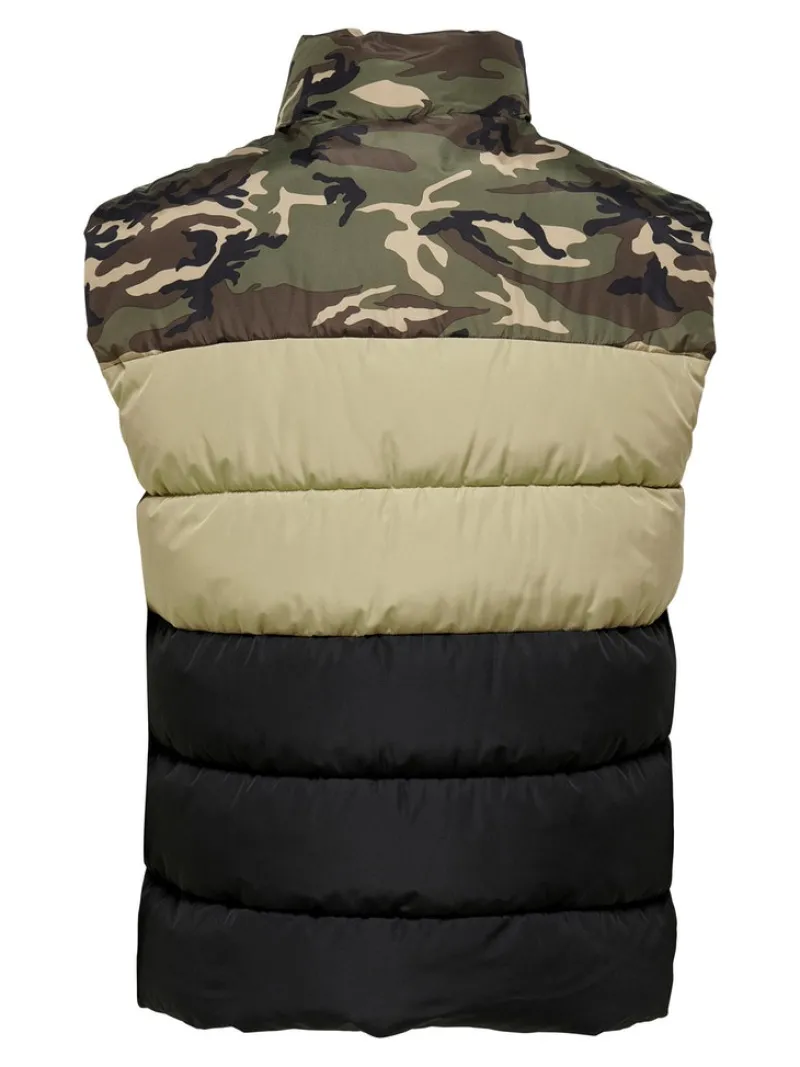 Only & Sons Westen*ONSMELVIN LIFE PUFFER VEST OTW VD Olive Night