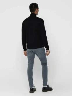 Only & Sons Pullover & Sweatshirts*ONSMIKKEL 12 SOFT HIGH NECK KNIT Black