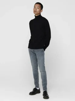 Only & Sons Pullover & Sweatshirts*ONSMIKKEL 12 SOFT HIGH NECK KNIT Black