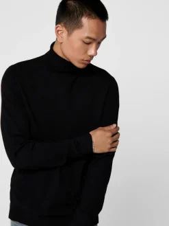 Only & Sons Pullover & Sweatshirts*ONSMIKKEL 12 SOFT HIGH NECK KNIT Black