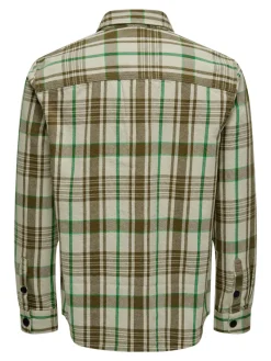Only & Sons Hemden*ONSMILO OVR CTN CHECK LS SHIRT teak