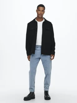 Only & Sons Hemden*ONSNEWKODYL OVERSHIRT SWEAT NOOS Black