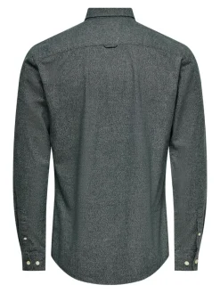 Only & Sons Hemden*ONSNIKO LS MELANGE SHIRT Peat