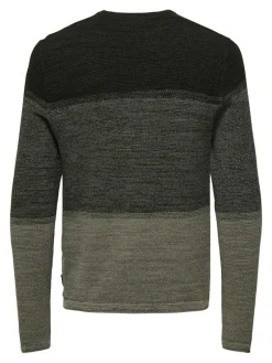 Only & Sons Pullover & Sweatshirts*ONSPANTER REG 12 STRUC CREW KNIT NOOS dunkelgrün2