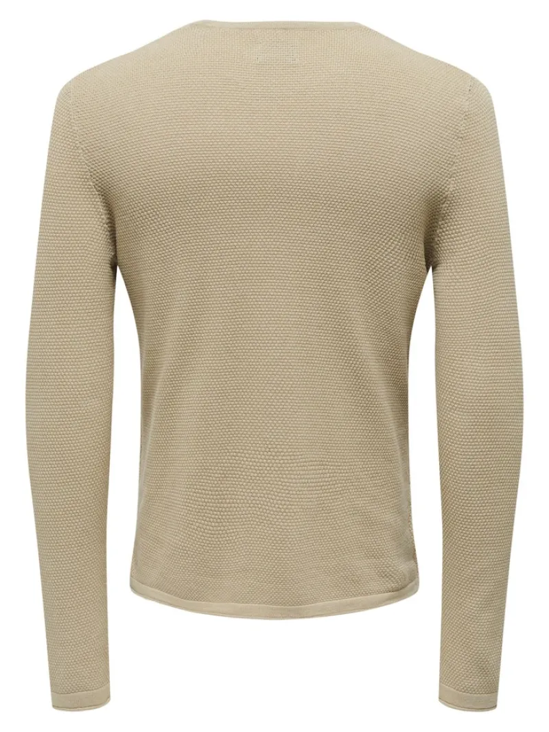 Only & Sons Pullover & Sweatshirts*ONSPANTER REG 12 STRUC CREW KNIT NOOS Silver Lining