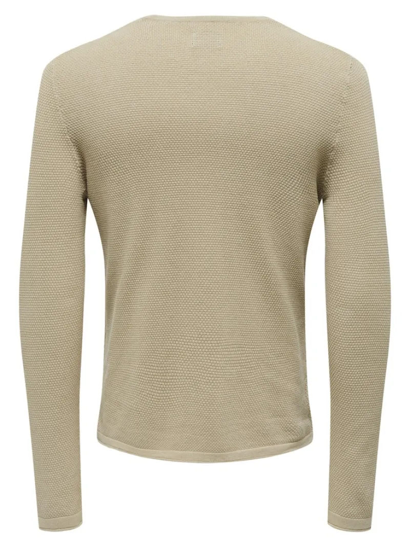 Only & Sons Pullover & Sweatshirts*ONSPANTER REG 12 STRUC CREW KNIT NOOS Silver Lining