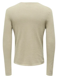 Only & Sons Pullover & Sweatshirts*ONSPANTER REG 12 STRUC CREW KNIT NOOS Silver Lining