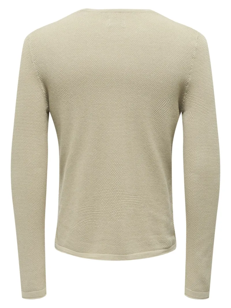 Only & Sons Pullover & Sweatshirts*ONSPANTER REG 12 STRUC CREW KNIT NOOS Silver Lining