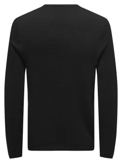 Only & Sons Pullover & Sweatshirts*ONSPANTER REG 12 STRUC CREW KNIT NOOS Black