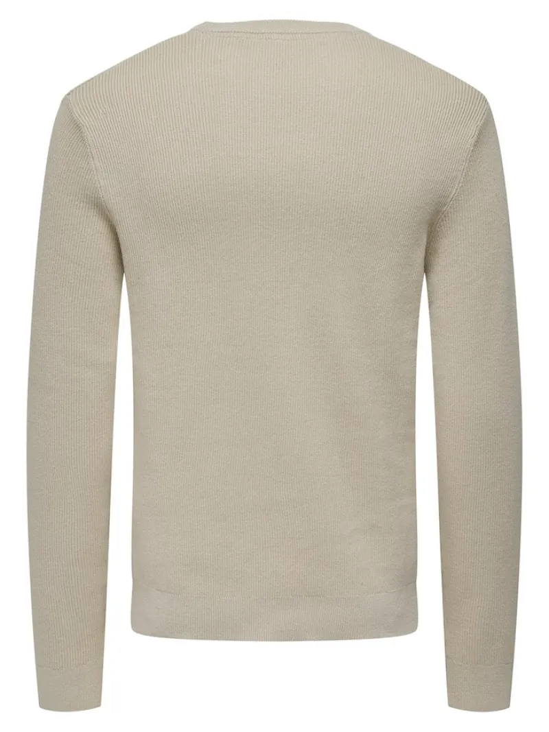 Only & Sons Pullover & Sweatshirts*ONSPHIL REG 12 STRUC CREW KNIT NOOS Silver Lining