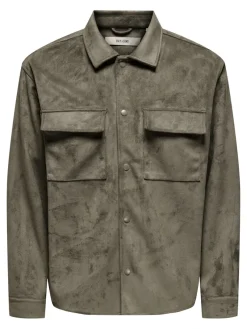 Only & Sons Hemden*ONSRAVI FAKE SUEDE SHACKET OTW Falcon