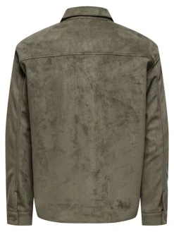 Only & Sons Hemden*ONSRAVI FAKE SUEDE SHACKET OTW Falcon