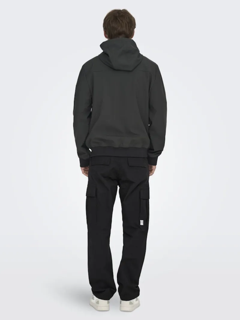 Only & Sons Hosen|Big Boys*ONSRAY LIFE 0020 RIBSTOP CARGO PANT NOOS Black