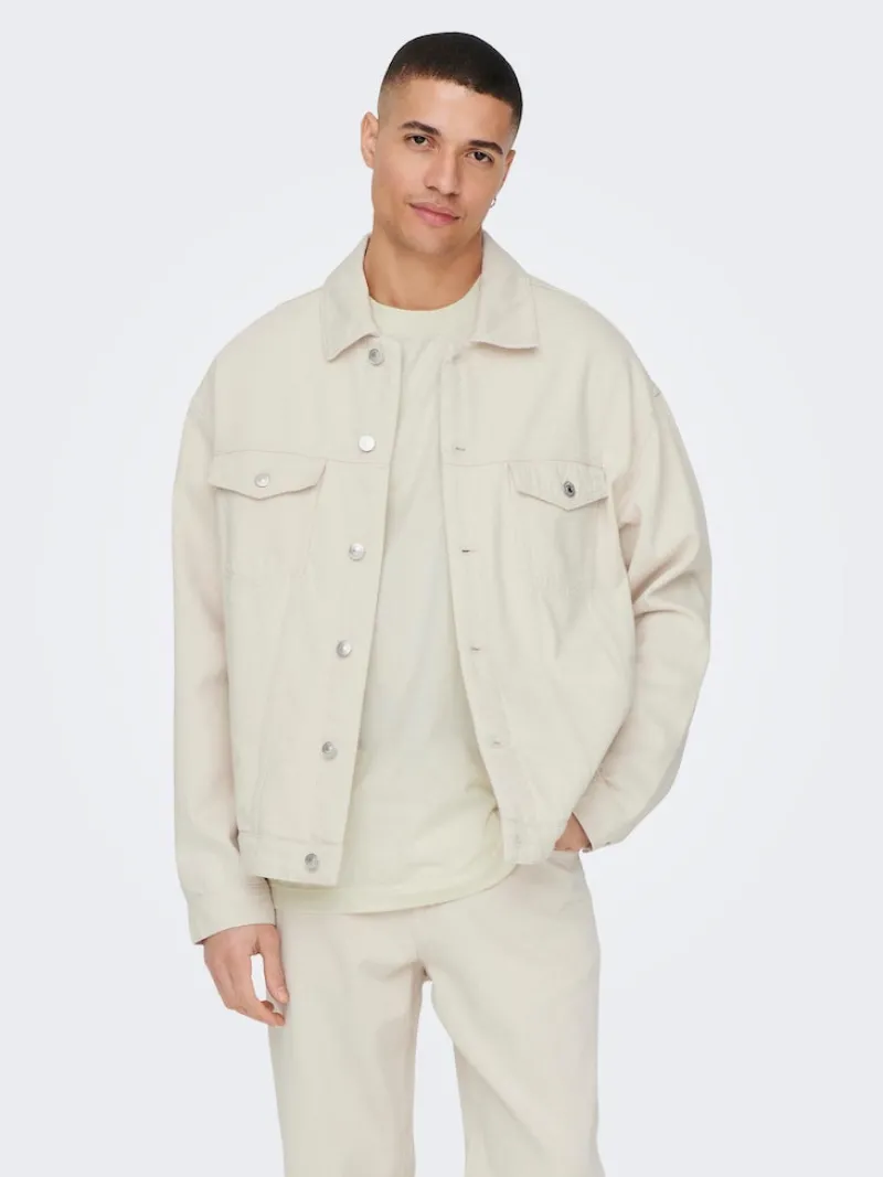 Only & Sons Jacken*ONSRICK OVZ 5923 DENIM JACKET ecru