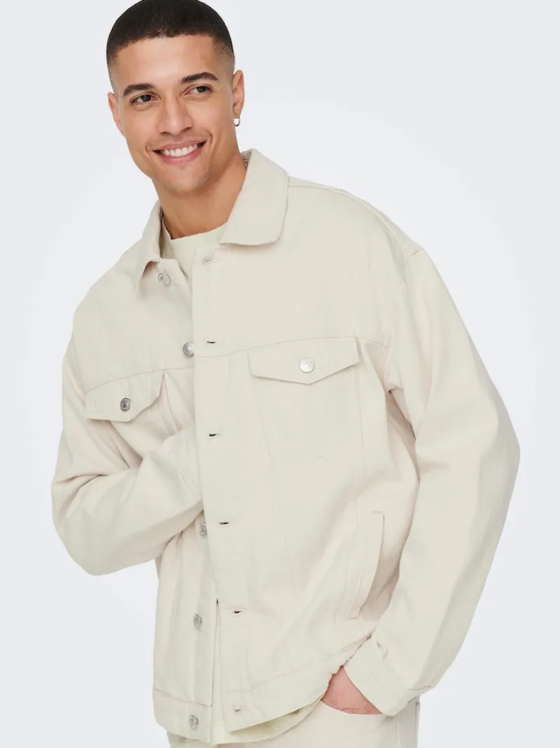 Only & Sons Jacken*ONSRICK OVZ 5923 DENIM JACKET ecru