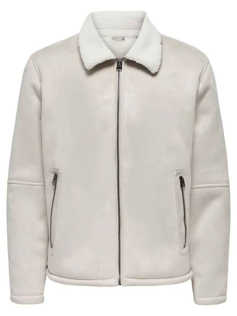 Only & Sons Jacken*ONSROYCE SHEARLING JACKET OTW Silver Lining