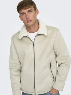 Only & Sons Jacken*ONSROYCE SHEARLING JACKET OTW Silver Lining