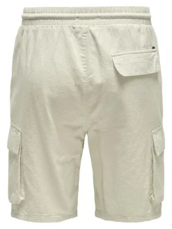 Only & Sons Shorts*ONSSINUS CARGO 0007 COT LIN SHORTS Silver Lining