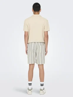 Only & Sons Shorts*ONSTREV LIFE REG STRU STRIPE SHORTS NOOS Seagrass
