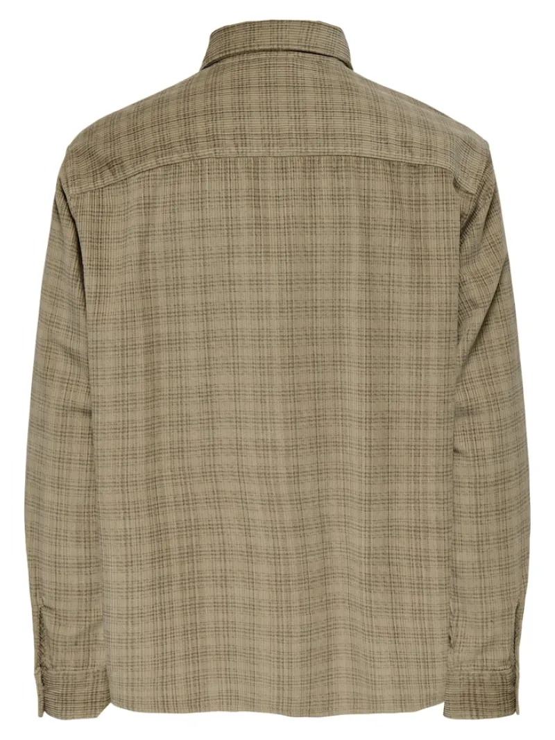 Only & Sons Hemden*ONSWALEED CORDUROY OVERSHIRT 0345 NOOS chinchilla